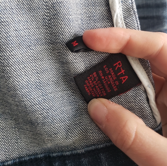 NWT R+A / RTA Distressed Jean Jacket - Picture 4 of 10